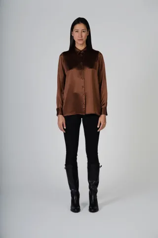 (THE MERCER) N.Y. - Bluse brown - Gr. - 44