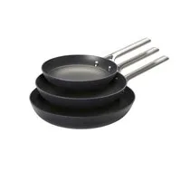 QDesign by Sauter Pfannen-Set Gusseisen mit Edelstahlgriff, Aluminiumguss (3-tlg)
