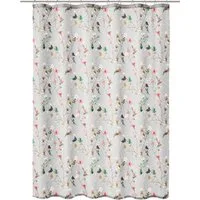 Kleine Wolke Duschvorhang Flores Breite 180 cm, mit beschwertem Saum und Vorhangringen