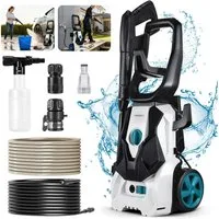 Yofidra Hochdruckreiniger 150 bar Elektro-Hochdruckreiniger, 390 l/h Fördermenge, Druck max: 150 bar, 2000 W, Fördermenge max: 390 l/h, ideal für Haus, Garten und Auto