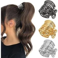 LuxusKollektion Haarklammer Haarklammer Metall Pferdeschwanz Clips Haarspangen Damen Rutschfest