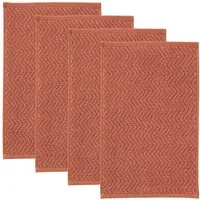 REDBEST Gästehandtuch Gästetuch "Palmdale" 4er-Pack, Frottier, Walk-Frottier gemustert