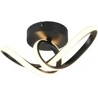 Reality Leuchten LED Deckenleuchte, LED fest integriert, Warmweiß, Deckenbeleuchtung, kleine Wandleuchte für Treppenhaus innen, B: 28cm