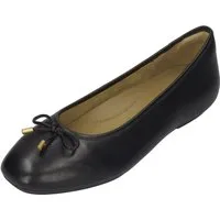 Fitflop DELICATO BOW SOFT LEATHER BALLET FLATS Ballerina Black