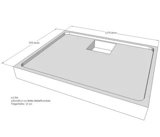 Neuesbad Wannenträger für Bette Floor Side 1200x1000 SD21068