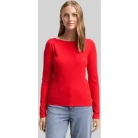 TOM TAILOR Denim Langarmshirt T-Shirt Slim Fit Langarmshirt mit U-Boot-Ausschnitt