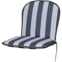 KETTtex Polsterauflage Monoblock niedrig 2156 grau-weiß Blockstreifen 79x43x3,5 cm KETTtex, (1 St), mit Bindebändern