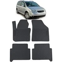 Tenzo-R Passform-Fußmatten Auto Gummi Fußmatten Schwarz Premium Set für VW Touran 1T 03-15