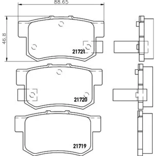 Hella Bremsbel?ge hinten Honda MG Rover Suzuki