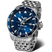 Vostok Europe Automatikuhr Rocket N1 225A712-B Herrenuhr Blau 46 mm Edelstahl 20 ATM GMT