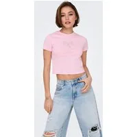 ONLY Kurzarmshirt ONLKIRA S/S BLING O-NECK SHORT TOP JRS