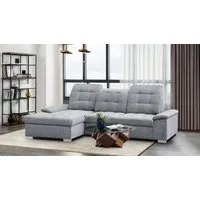 WERK2 Ecksofa Carmen, 264 x 170 cm, mit Bettfunktion & Bettkasten, L-Form, inkl. Kopfteilverstellung, optional Sitztiefenverstellung