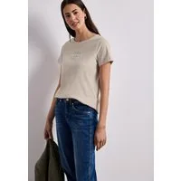 STREET ONE Kurzarmshirt Sommershirt mit Wording Artwork
