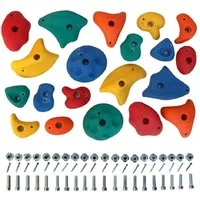 Gartenpirat Klettergriff 20er Set Klettersteine Mix Kletterwand Zubehör Spielturm Outdoor