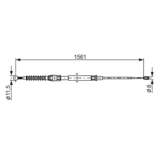 Bosch Handbremsseil hinten VW Touran