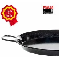 Paella World International Paellapfanne emailiert mit Griffen, in verschiedenen Größen wählbar, Stahl