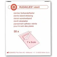NOBAMED Paul Danz AG Wundpflaster Rudavlies steril Inselpflaster 7 x 5 cm, sterile Wundauflage