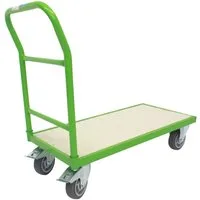 TRUTZHOLM Transportwagen Plattformwagen 500 kg Traglast ca.96 x 49 cm 2 Lenkrollen inkl. Bremse, (Artikel, 1-St., teilmontiert), hohe Stabilität