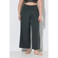 Ulla Popken Schlupfhose Marlenehose weites Bein Jersey breiter Elastikbund