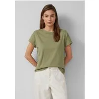 s.Oliver Kurzarmshirt T-Shirt T-Shirt im Fabricmix mit 3D-Stickerei