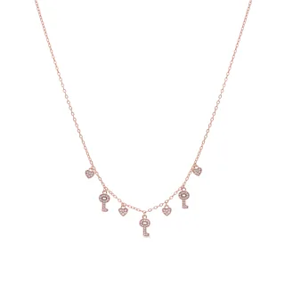 Luxenter Brilliant Zirconia Halskette aus 18 Karat Roségold - Muraz