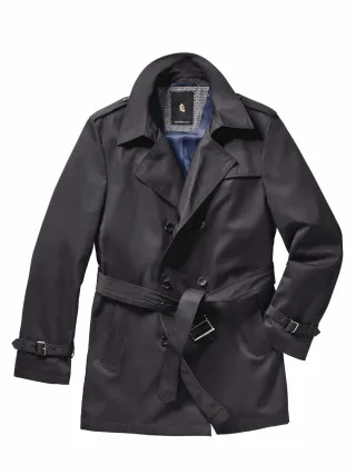 Mey & Edlich Herren Nerano Trenchcoat Blau 50 % Baumwolle, 50 % Polyester