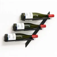 DanDiBo Weinregal Weinregal Wand Metall Schwarz Modern 96692 Flaschenregal Schmal, Weinhalter Flaschenhalter, Wohnzimmer Wandmontage Wine Rack Weinflaschenhalter
