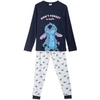 Cerda Pyjama Disney Stitch Schlafanzug Erwachsene Single Jersey aus Baumwolle