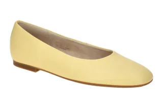 Gabor 64.140 Damen Slipper Gelb Echtleder Ballerinas Chiffon Yellow Blockabsatz