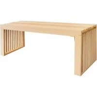 HOME DELUXE Sitzbank aus Holz LORA - 110 x 40 x 42 cm, Kiefernholz, Lamellen, Flurbank, Bettbank, Garderobenbank