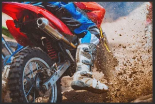 Fussmatte Motocross 6092 | Größe: 60 cm x 45 cm