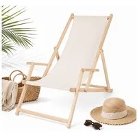 Mucola Gartenstuhl Strandliege Liegestuhl Gartenliege Sonnenliege Strandstuhl Balkonliege (Stück), Inkl. Sicherung gegen ungewolltes Zusammenklappen