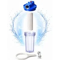 Onbest Wasserfilter WF-6055 1 Zoll 6000 l/h 5,5bar, inklusive Filterschlüssel, 10 x 31 cm