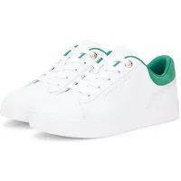 Tommy Hilfiger CASUAL CUPSOLE SNEAKER Plateausneaker, Freizeitschuh, Halbschuh, Schnürschuh, Kontrastbesatz an der Ferse