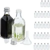 relaxdays Vorratsglas Kleine Flaschen im Set 50 ml, Glas, (25-tlg), 25er Pack