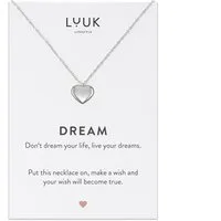 LUUK LIFESTYLE Kette mit Anhänger Herz, Geschenkidee für Frauen, Liebesbeweis, Symbol der Treue