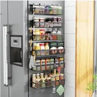 LuxusKollektion Gewürzregal Gewürzregal Magnetregal Kühlschrank Organizer 12 Haken 6 PACK