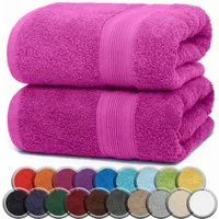NatureMark Badetuch 2er-Set Frottier Badetücher 100x150cm, 100% Baumwolle (2-St), Premium Qualität, BADETUCH, Bade-Handtuch, 100x150cm