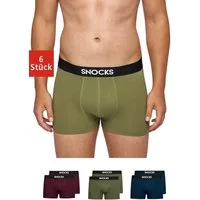 SNOCKS Boxershorts Enge Pants Herren Unterhose (6-St) aus Bio-Baumwolle, ohne kratzenden Zettel
