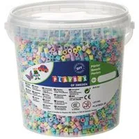 Playbox Bügelperlen Playbox Dose 10.000 Stück Midi Perlen Pastell