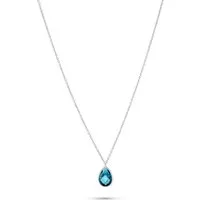 CHRIST Collier CHRIST Damen-Kette 375er Weißgold 1 Topas