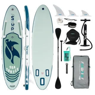 [EU Direct] FunWater Inflatable Stand Up Paddle Board Surfboard Complete Paddle Board Accessories With Saddle Seat, Adju