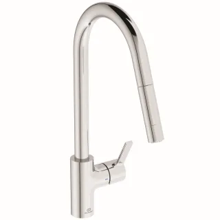 Ideal Standard Küchenarmatur Gusto Ausladung 241mm 2F-Brause Chrom, BD416AA BD416AA