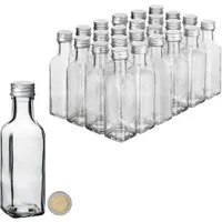 Flaschen-Fuchs Vorratsglas 24x kleine Glasflaschen 100ml Flaschen zum Befüllen mit Likör, Öl, Glas, (24-tlg)