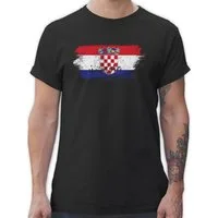 Shirtracer T-Shirt Kroatien Vintage 2026 Fussball WM Fanartikel