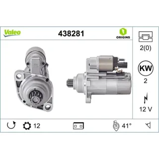 Valeo Anlasser 2,0 kW Audi Seat Skoda VW 438281