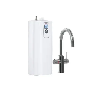 STIEBEL ELTRON neues Kochendwassersystem HOT 2.6 N Premium + 3in1 c 206270 chrom, heißes Wasser (95 °C) in einer Sekunde, Set mit Heißwassergerät und speziellem Wasserhahn für die Küche, TÜV geprüft