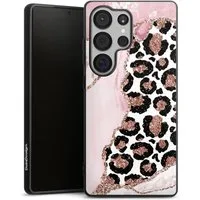DeinDesign Handyhülle Leopard Glitzer Look Marmor Patterns and Textures Smooth Pink, Samsung Galaxy S25 Ultra Silikon Hülle Premium Case Handy Schutzhülle