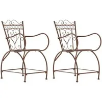 CLP Gartenstuhl Sheela (2er Set), handgefertigt, mit Armlehnen