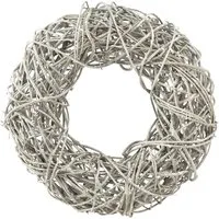 Florists Products Bastelkranz Holzkranz Rattan Dekokranz Weiß Natur 30cm Ø Handmade Landhaus